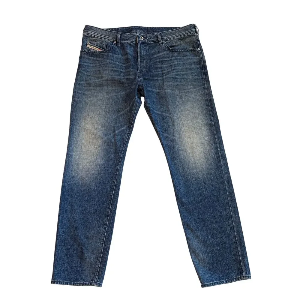 Diesel Buster Jeans Mens 38x32 Blue Slim Tapered Button Fly 100% Cotton USA Made